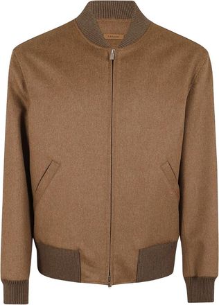 Lardini Acteor Bomberjack - Heren - Bomber jackets - Bruin - XL - Wol - Jassen