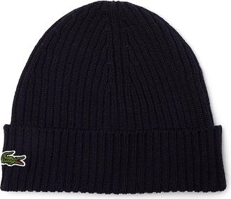 Lacoste Unisex Knit Beanie Navy One Size