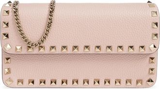Valentino Garavani Rockstud Portemonnee Met Ketting - Dames - Portefeuilles - Roze - ONE Size - Leer - Accessoires