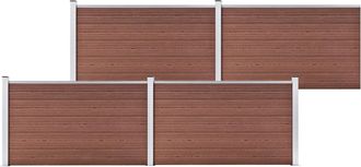 vidaXL Valla De Jard&iacute;n De Wpc Marr&oacute;n 699x106 Cm Vidaxl