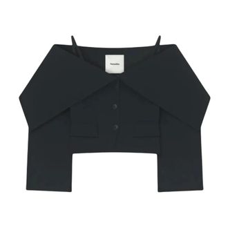 Nanushka Blazers, female, Black, Size: S Amantha Blazer