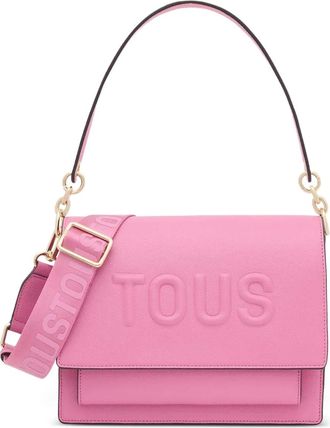 Tous Borsa a spalla con logo goffrato - Rosa