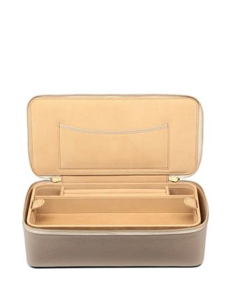 Smythson panama zip jewellery case - unisex - Calf Leather - One Size - Neutrals