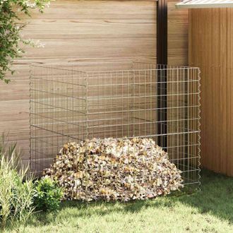 vidaXL Compostiera Grigio Acciaio - Vidaxl