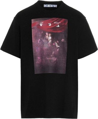 Off-white Sprayed Carvaggio Black Oversized T-Shirt