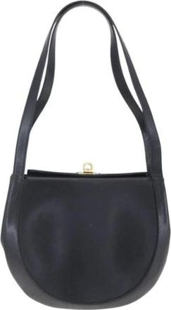 Ferragamo Pre-owned Gancini Shoulder Bag - Dames - Vintage Schoudertas - Zwart - ONE Size - Leer - Vintage