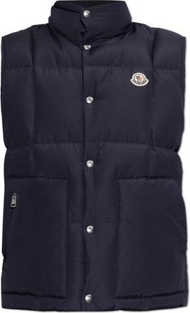 Moncler Brumelune Down Vest - Heren - Bodywarmers - Blauw - 3XL - Katoen - Jassen