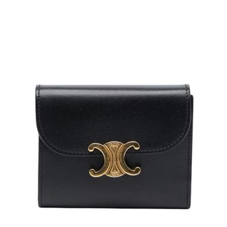 Celine Black Leather Wallet (Tri-Fold) (Pre-Owned)