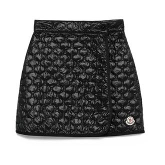 Moncler Short Skirts, female, Black, Size: XS Quilted Mini Skirt