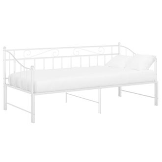 Berkfield Home Pull-out Sofa Bed Frame White Metal 90x200 cm