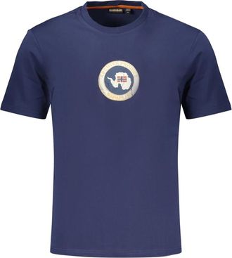 Napapijri Phos T-shirt met korte mouwen - Heren - T-shirts - Blauw - XL - Katoen - Tops
