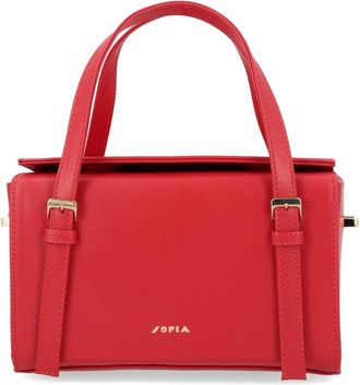 Vix Tote Belmondo Mini - Dames - Handtassen - Rood - ONE Size - Leer - Tassen