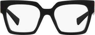 Miu Miu 52mm Square Optical Glasses in Black at Nordstrom