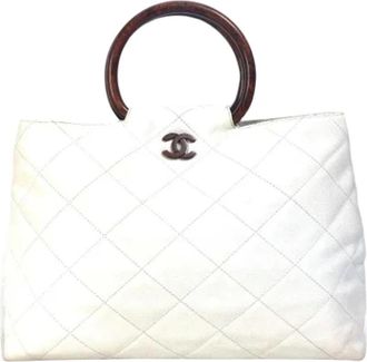 Chanel Pre-owned Handbags, female, White, Size: ONE SIZE Pre-owned Leather chanel-bags
