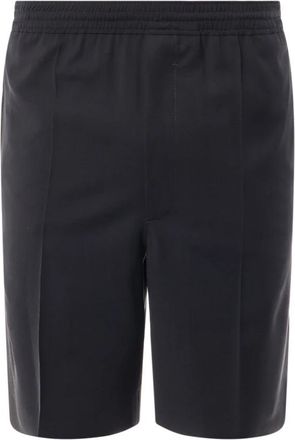 Givenchy Zwarte shorts met ritssluiting - Heren - Korte Broeken - Zwart - L - Wol - Korte Broeken