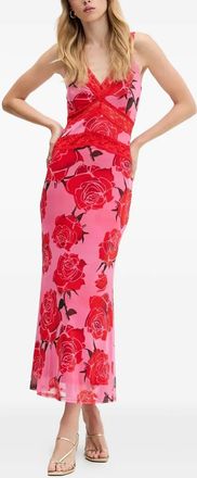 Never Fully Dressed Maxi-jurk met bloemen en kanten detail - Roze