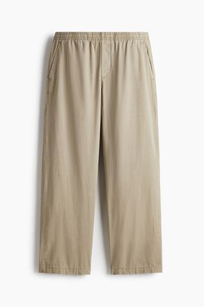 H&M Baumwollhose in Relaxed Fit - Khakibeige