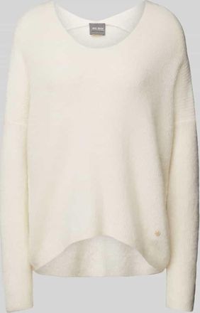 Mos Mosh Strickpullover mit V-Ausschnitt Modell THORA in Ecru, Gr&ouml;&szlig;e M