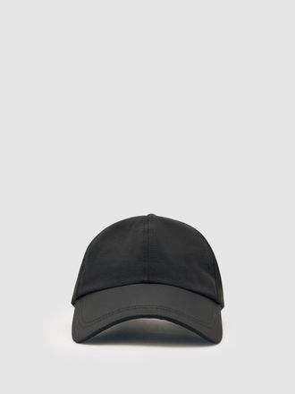 Reiss Black Embroidered-logo Tech Baseball Cap