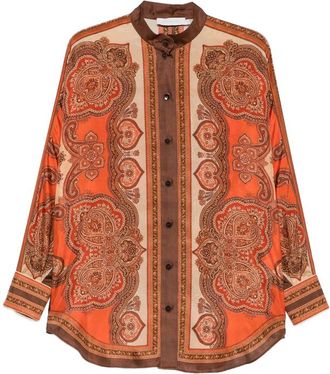Zimmermann Mahon Paisley-print Silk Shirt