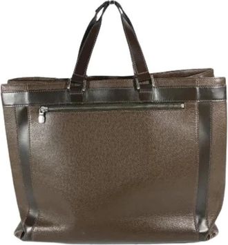 Louis Vuitton Pre-owned Vintage Taiga Tote Bag - Dames - Vintage Shopper - Bruin - ONE Size - Leer - Vintage