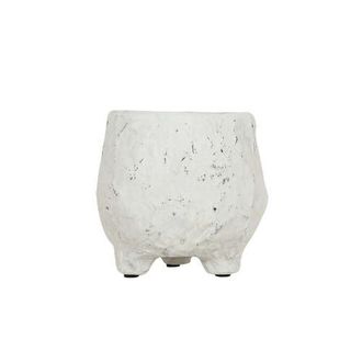 Foreside Home And Garden Distressed Footed Planter White Stoneware at Nordstrom