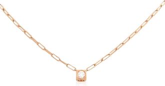 Dinh Van Ladies Pink Gold Le Cube Diamant Large Necklace
