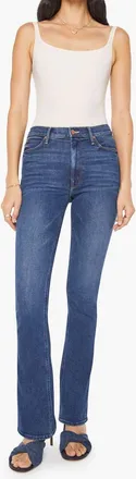 Mother High Waisted Runaway Jeans In Start Your Engines