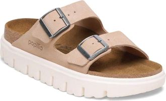 Birkenstock Womens Arizona Chunky Sandals In Warm Sand Suede
