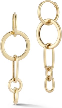 Ember Fine Jewelry 14K Gold Round Link Drop Earrings