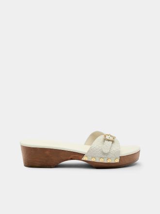 Ancient Greek Sandals Omonia Leather Clogs Size: 36