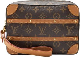 Louis Vuitton Monogram Canvas Studded Soft Trunk Pouch (Authentic Pre-Loved)