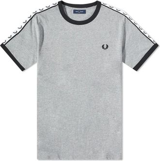 Fred Perry Ringer T-shirt - Heren - T-shirts - Grijs - S - Katoen - Tops