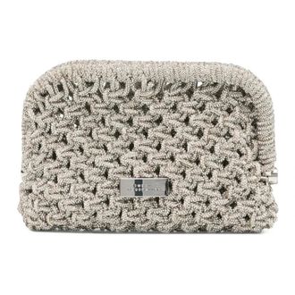 Twentyfourhaitch Kaira Clutch - Dames - Tassen - Grijs - Maat: ONE Size