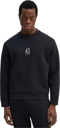 A|X Armani Exchange Crewneck Sweatshirt - Heren - Sweatshirts & Hoodies - Blauw - Maat: 2XL Katoen
