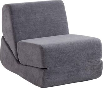Urban Meuble Sill&oacute;n de suelo convertible en franela gris, 3 posiciones