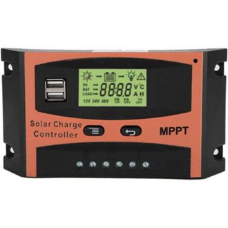 OEM Controlador De Carga Solar - Regulador De Bater&iacute;a Mppt 60 A - 12 V / 24 V - Pantalla Lcd - Protecci&oacute;n Sobrecarga - Para Uso Dom&eacute;stico Industrial Comer