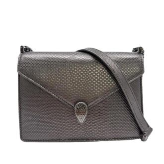Bulgari Pre-owned Cross Body Bags, female, Gray, Size: ONE SIZE Pre-owned 290543 Shoulder bag