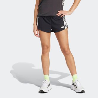 adidas Laufshorts ADIDAS PERFORMANCE ADIZERO GEL W, Damen, Gr. L, N-Gr, schwarz, Obermaterial: 84% Polyester, 16% Elasthan, Hosen Laufshorts