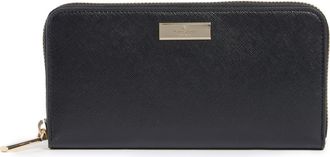 Kate Spade New York kenzie patent leather zip wallet in Black at Nordstrom Rack