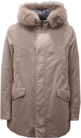 Herno Grijze Down Gewatteerde Parka Jas - Heren - Winterjassen - Grijs - L - Jassen
