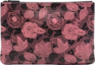 Chanel Pre-owned Vintage Clutch - Dames - Vintage Clutch - Roze - ONE Size - Leer - Vintage