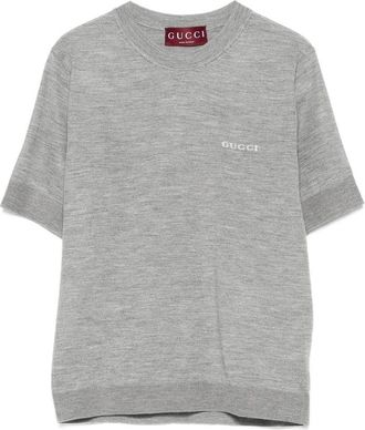 Gucci Logo-embroidered Short-sleeve T-shirt