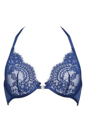 Hunkem&ouml;ller Mabel Underwire Lace Bra in Twilight Blue at Nordstrom, Size 34D