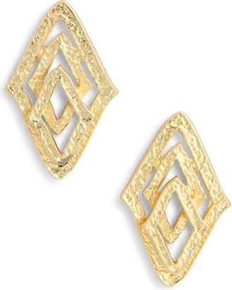Karine Sultan Layered Triangle Stud Earrings in Gold at Nordstrom Rack