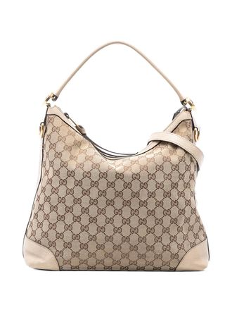 Gucci 2016-2025 Small GG Canvas Miss GG Hobo satchel - women - Canvas/Leather - One Size - Brown