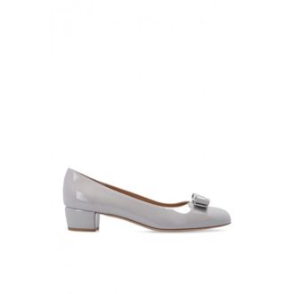 Ferragamo Salvatore Ferragamo Ladies Rhinoceros Grey Vara Bow Pump Shoe, US Size 10.5