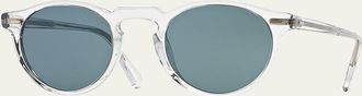 Oliver Peoples Mens Gregory Peck 47 Round Sunglasses
