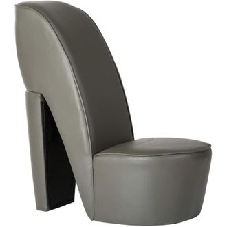 Nova Poltrona a Forma di Scarpa con Tacco in Ecopelle Poltrona Relax vari colori colore : Grigio Scuro
