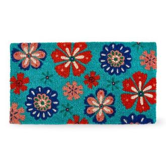 Tag Eclectic Fun Flower Multi Coir Doormat 30x17x1 in in Multicolored at Nordstrom, Size Medium